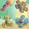 4Pcs/Set Baby Spinner Toy with Suction Cup Cartoon Lion Dinosaur Panda Rabbit Educational Table Infant Spinning Fidget Bath Toy Toddler Gift