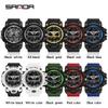 SANDA G Style New Men's Watches 50M Waterproof Sports Military Quartz Watch For Male LED Digital Electron Wristwatch Clock