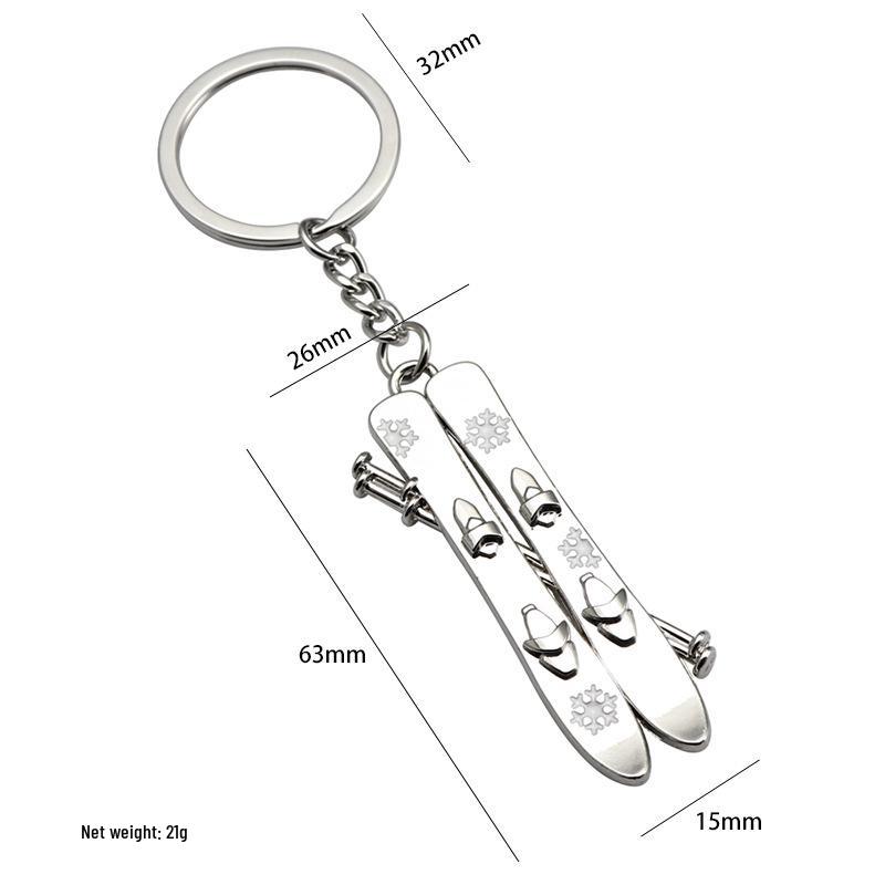 Winter Sports Sled & Snowboard Keychain - Perfect Gift for Snow Enthusiasts