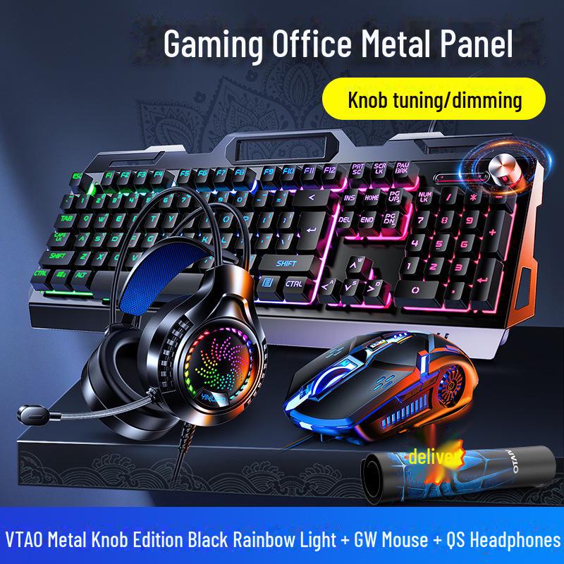 

Серебристый резьбовой V2G5 Металлический игровой USB-набор: Клавиатура, Мышь, Гарнитура mixed light keyboard + mouse + headset чёрный