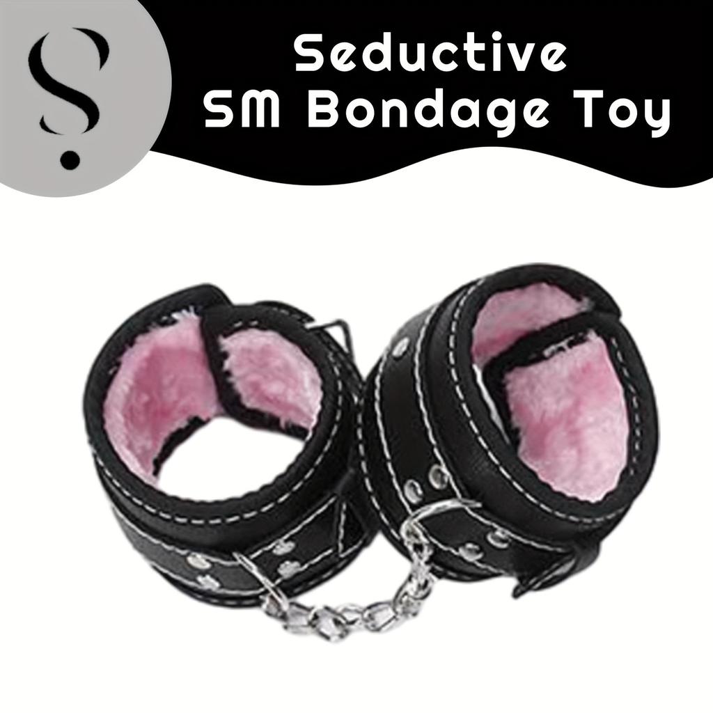 8 Pcs BDSM Bondage Restraints Sex Toys Sets Restraints Kits Bed Restraints Set For Beginners SM Adult Games Adjustable Handcuffs Ankle Cuff Gag Blindf