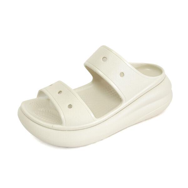 Crocs CruSh Women S Platform Clog Tall SandalS SlipperS Bone Beige 207670 2y2