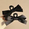 Women Hair Claw Bow-knot Strong Grip Solid Color Elastic Spring with Teeth Hair Decoration Hollow Out Large Barrette Lady Hair Pin Hair Accessories