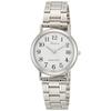 Citizen Q&Q Watch Analog Date Display Waterproof Metal Band Q04A-001PK Women's Silver White