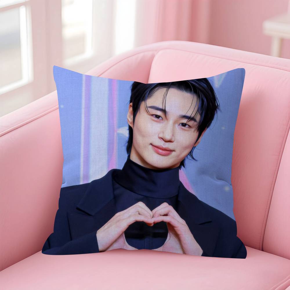 Korean Celebrity Byeon Wooseok  Pillow Gift Home Office Decoration Bedroom Sofa Car Cushion Cover case 45x45
