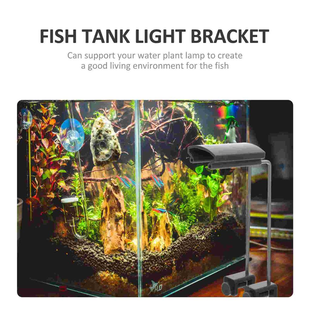 2 Pcs Durable Plastic Fish Tank Light Bracket Water Grass Lamp Stand Aquarium Lighting Holder Support Aquatic Plant Lamp Fixing