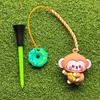 Golf Tee Hanger Plastic Anti Lost Golf Tee Ring with Strap Cartoon Animal Golf Tee Holder Tee Loss Prevention Golf Accessories for Men Women
