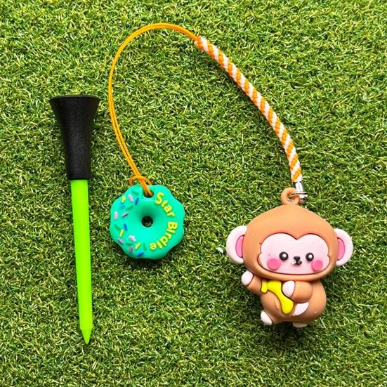 Golf Tee Hanger Plastic Anti Lost Golf Tee Ring with Strap Cartoon Animal Golf Tee Holder Tee Loss Prevention Golf Accessories for Men Women