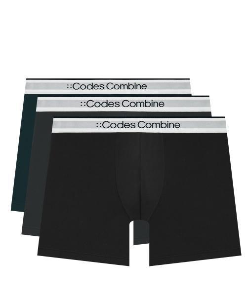

[Codes Combine Нижнее белье] Активные Воздушные Монохромные Длинные Кальсоны 3 шт. [Доставка из Кореи] 100% Оригинал 95