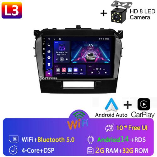 DSP 8 Core Android 13 Multimedia DVD Player For Suzuki Vitara 2017 2018 2019 2020 Autoradio GPS Navigation Car Radio Stereo