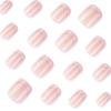 French Rose Pink Short Square Wearable Nail Tips - Hot Selling Fake Nails