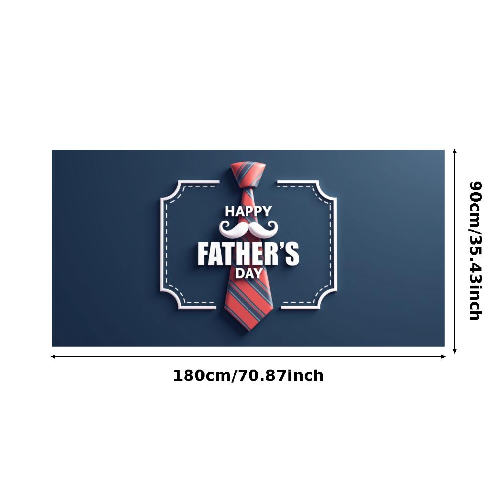 Family Celebration Tie Pattern Holiday Banner Father s Day Banner Decorative Design Gift Banner For Indoor Decoration Theme