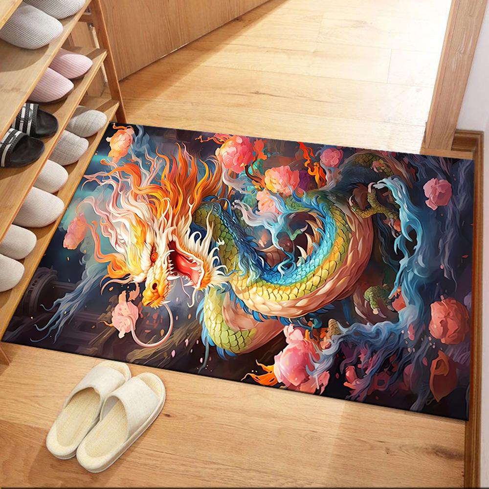 Chinese Dragon Fantasy Floor Mats for Living Room, Bedroom and Room Decoration Are Suitable for Gifts.