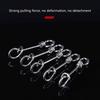 50Pcs Strengthen Stainless Steel Quick Lock Snap Spring Clamp Buckle Lure Drop Rigs Safety Connector Bait Hook For Fishing