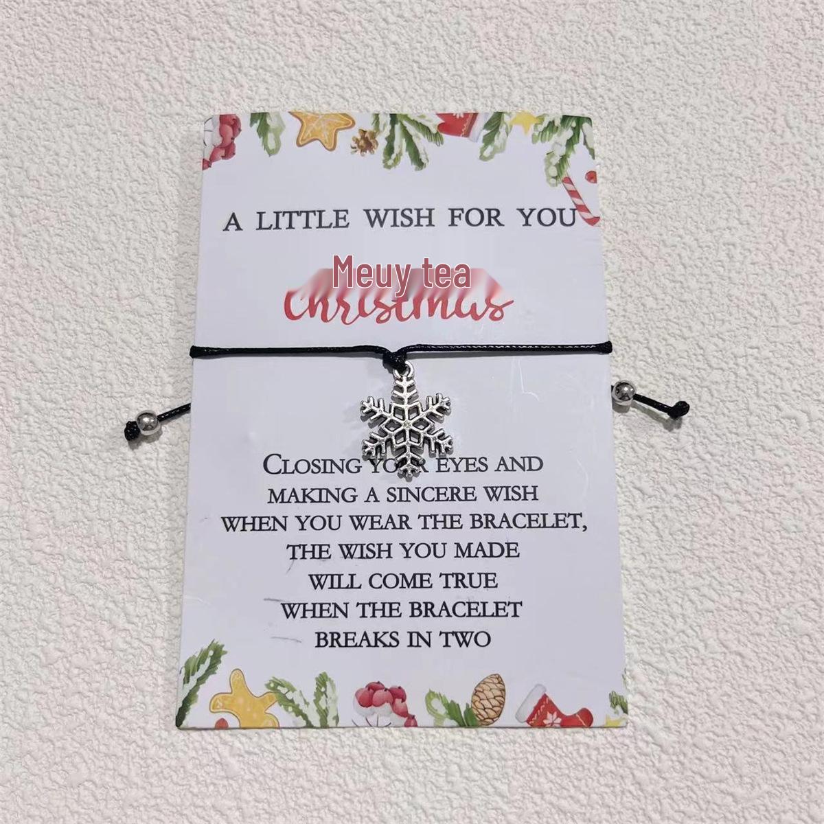 

Рождественский браслет с подвеской-снежинкой - Универсальный модный аксессуар в стиле мори