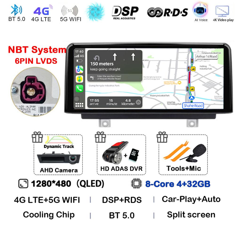 Android 14 Wireless Carplay Auto 10.25'' For BMW 1/2/3/4 Series F20/F21/F22/F30/F31/F32/F33/F34/F36 Car Radio Multimedia Stereo