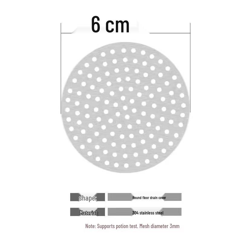 304 Stainless Steel Square Mesh Drain Cover - Anti-Clog Sink and Bathroom Hair Trap