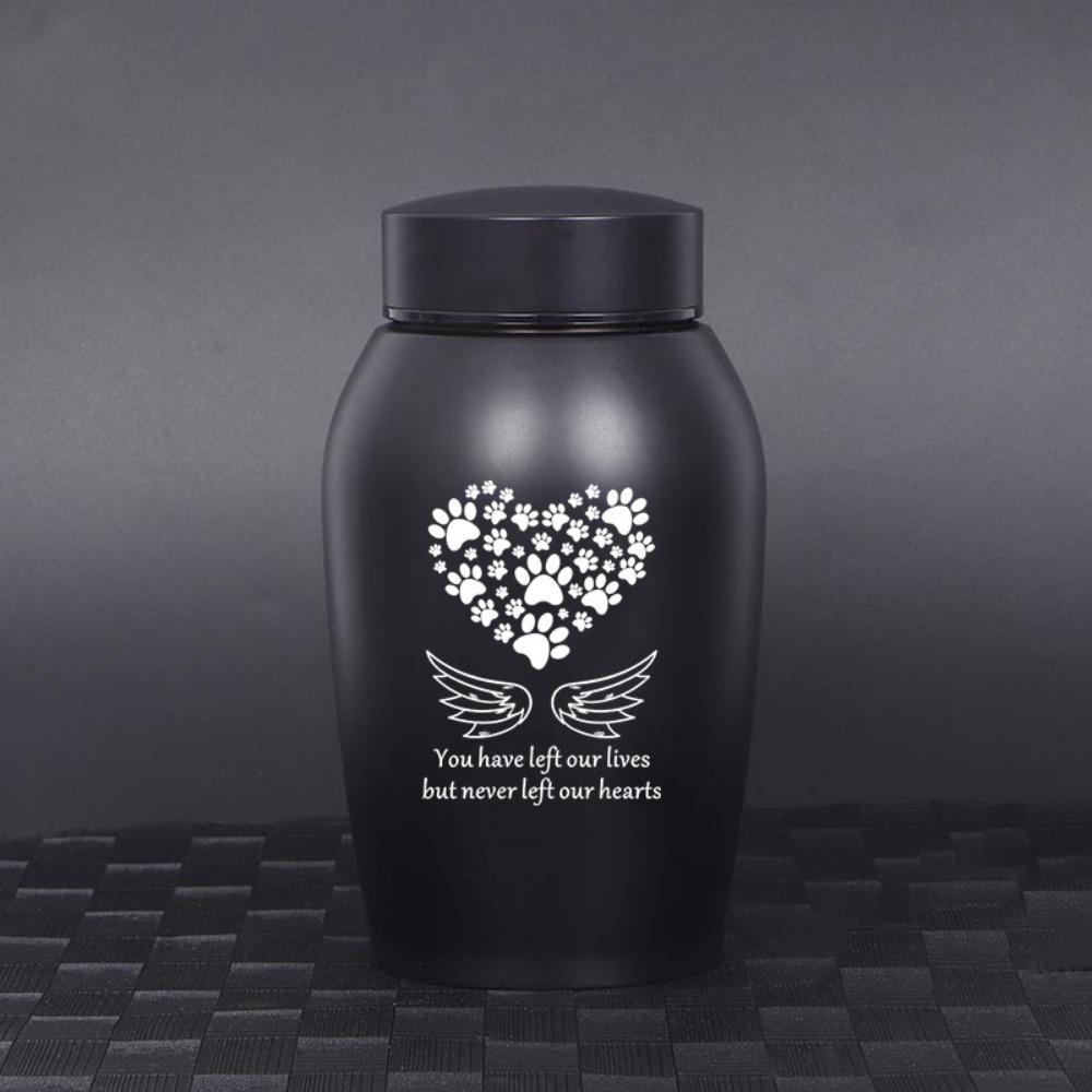 Sealed Pets Cremation Urn Pet Paw Print Dog Cat Cremation Urns Memento Burial Holder  Ashes Storage