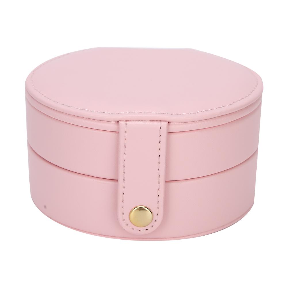 Boîte à Bijoux PU Portable Multifonctionnelle Rangement Organisateur pour Bijoux Bagues Boucles d'Oreilles(Rose )