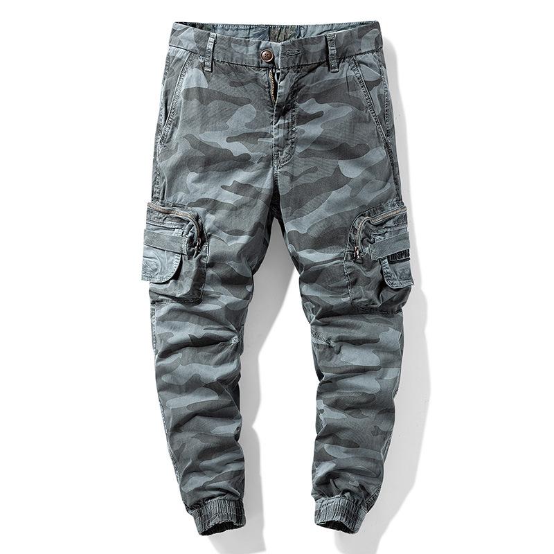 Pánské nové maskáčové joggerové kalhoty, hip-hopový trend, pracovní kalhoty, strečové, univerzální, exkluzivní