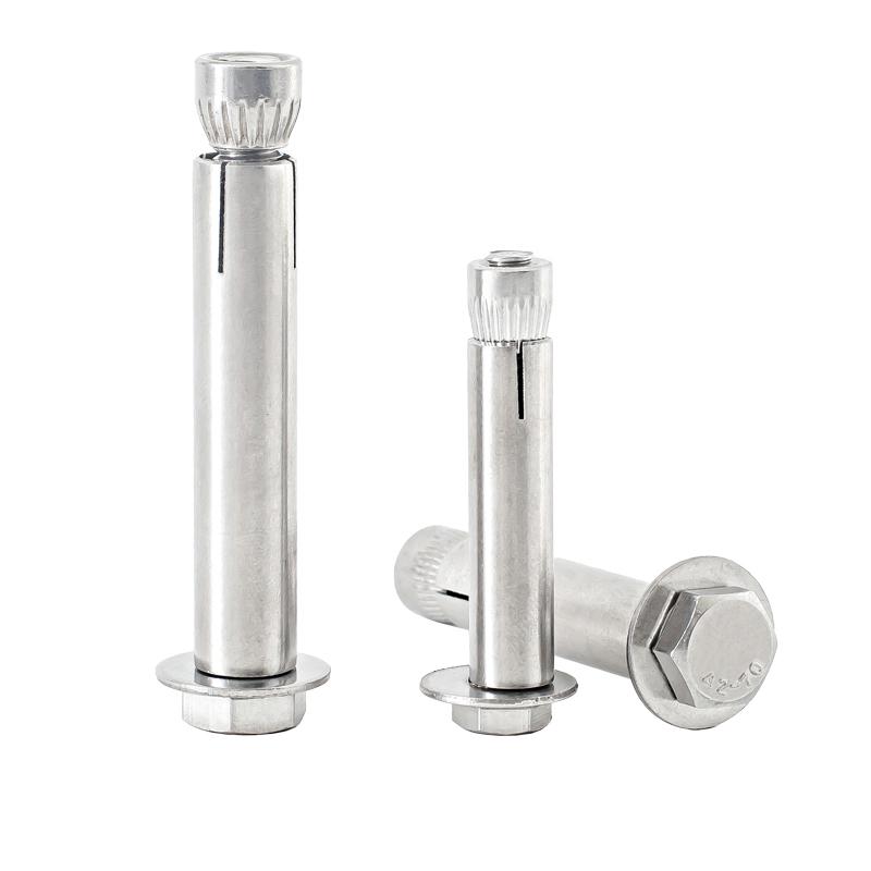 Stainless Steel Expansion Screw: Hexagonal Head with Internal Expansion (304/201), Sizes M6, M8, M10, M12.