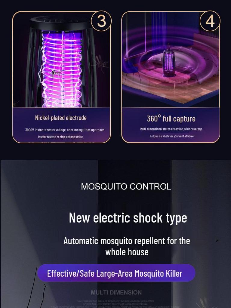 USB Rechargeable Portable Outdoor Mosquito Killer Lamp for Home and Dorm