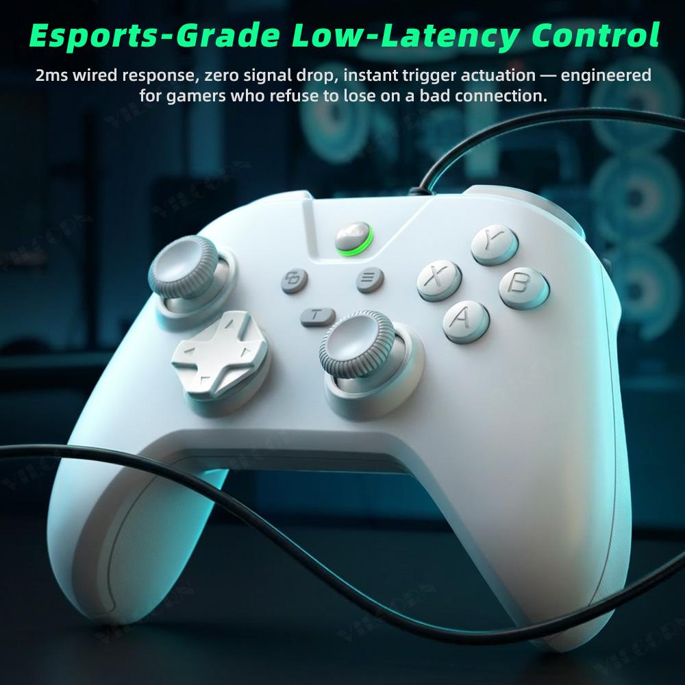 G4 Verkabelter Gamecontroller für PS4 Kompatible Konsole und PC mit Turbo und Dual-Vibration