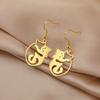Cazador Hugging Cats Kittens Earrings for Women Stainless Steel Cute Dog Dangle Earrings 2026 Trend Jewelry Birthday Gift