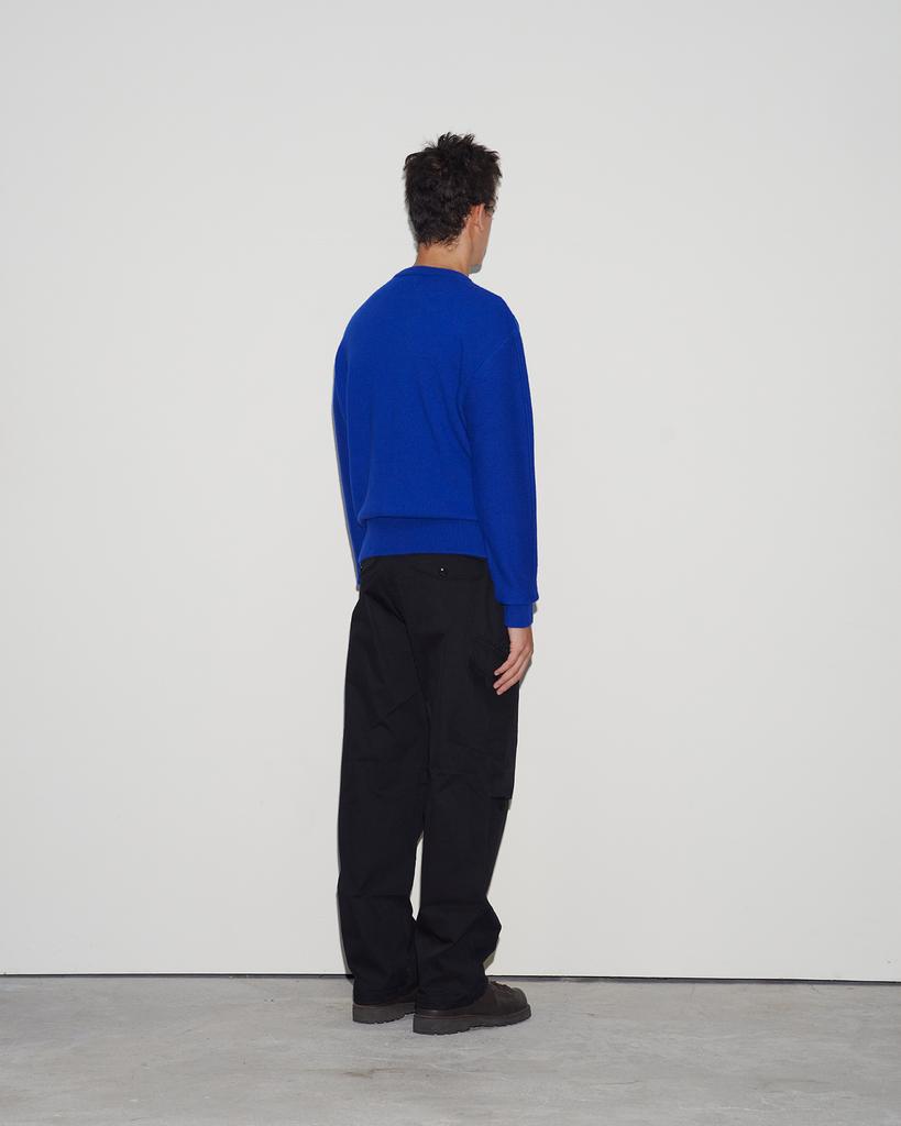 WORTHWHILE MOVEMENT Reverse Sweat Crewneck Sweater (Cobalt Blue)