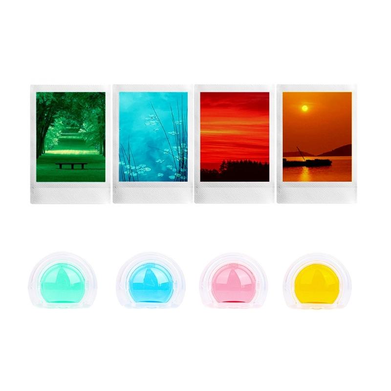 Close-Up Lens Filter Set with 4 Colors for Mini 12 Camera Special Effect Colorful Filter Cute Appearance Design
