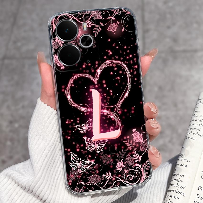 

Для Realme 14 15 13 12 Pro Plus 14T 14X 15T 12Lite Модний Арт Літери Чохол для Телефону Прозорий ТПУ Силікон Захисний Чохол від Падінь Для Realme Чохол Realme 15 5G
