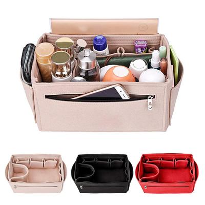 Multifunction Felt Cosmetic Bag Handbag Organizer Insert Travel Inner Purse Makeup Organizers Fit Various Brand Bags