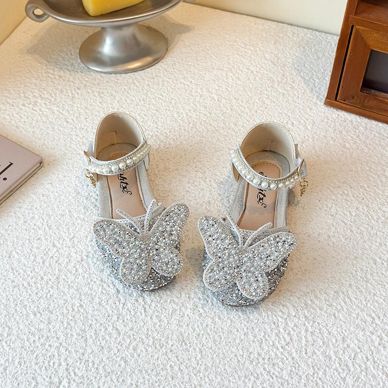 Girls' Princess Diamond Leather Dance Shoes - 2026 Spring/Summer/Autumn New Style for Baby and Lady.