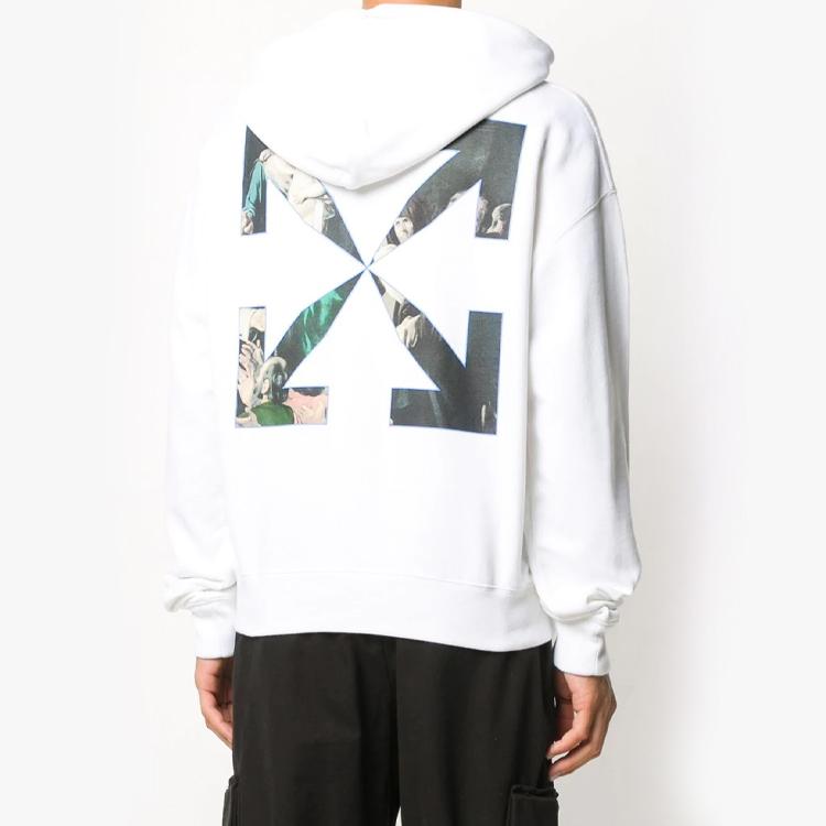 Off-White Caravaggio Painting Hoodie White Men Streetwear OMBB037E20FLE0030110
