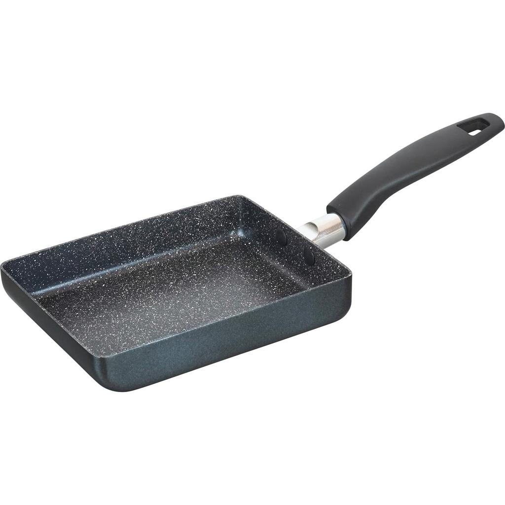 Wahei Freiz Tamagoyaki (Japanese Rolled Omelet) Frying Pan, 13 x 18 cm, PFOAPFOS Free, Fluororesin Coating, IHGas Compatible, Good Marble RB-3675