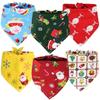Puppy,Kitten Santa Claus Patten Cats Triangular Scarf Pet Costume Dogs Bandanas Christmas Pet Decor
