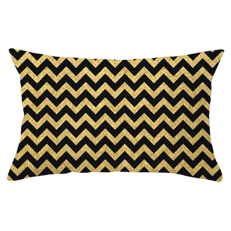 New Christmas Peach Skin Waist Pillowcase Gold Series Sofa Cushion Cover Bedside Pillow Cover