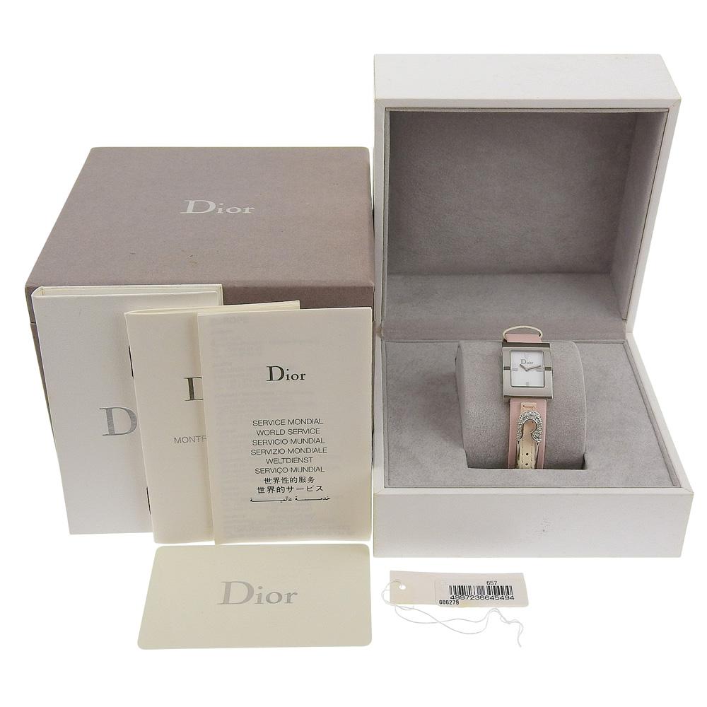 Dior Maris Watches D78-109 White shellDial Stainless Steel/leather Quartz Analog display Women Used