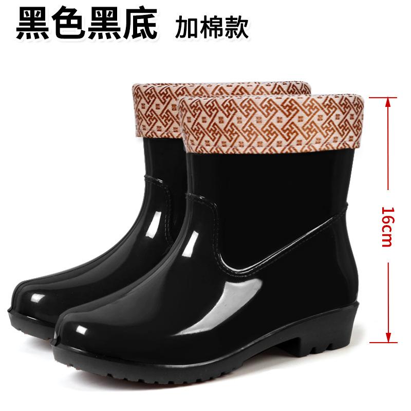 Kotníkové boty do deště Ženy Gumové Boty Pánské Bottine Dámské Slip-On Boty Zimní Plus Bavlna Pár Boty do deště Vodotěsné Pracovní boty