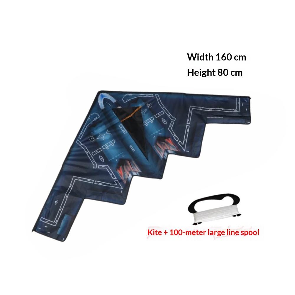 Large Aircraft Kite Flying Toys Bomber Kite Nylon Fabric Kids Reel Fighter Kite Outdoor Play Kite Air Plane Kites Airplane Kite With 100M WireBoard