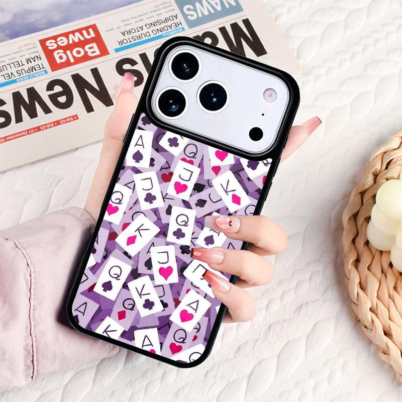 Playing Card Poker Phone Case For IPhone 17 16e 15 14 13 12 11 Pro Max Air Mini Soft Protective Cover