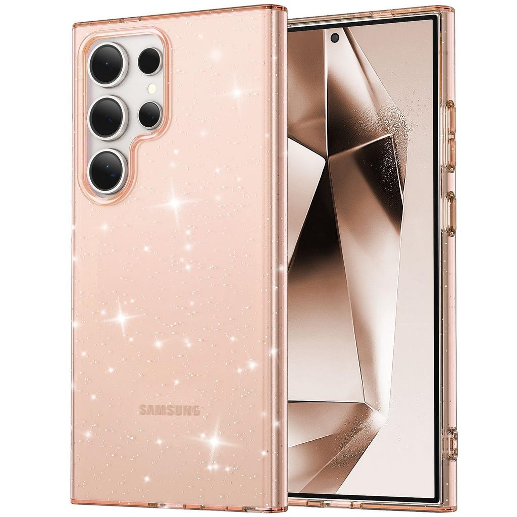 Samsung S25ultra Mobile Phone Case S24 Starry Sky Glitter S23 Antibacterial A56 Protective Case A26 Transparent