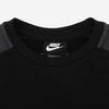 Nike Logo Print Fleece-Lined Crew Neck Sweatshirt Kids Tops Black DA0703-010