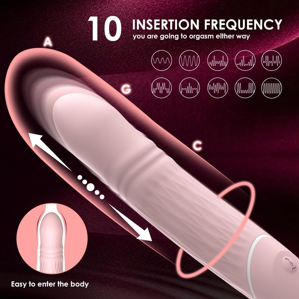 Women's Vibrating Wand Massager - 10 Speeds G-Spot Clitoral Stimulator, Waterproof Silicone Sex Toy for Adults