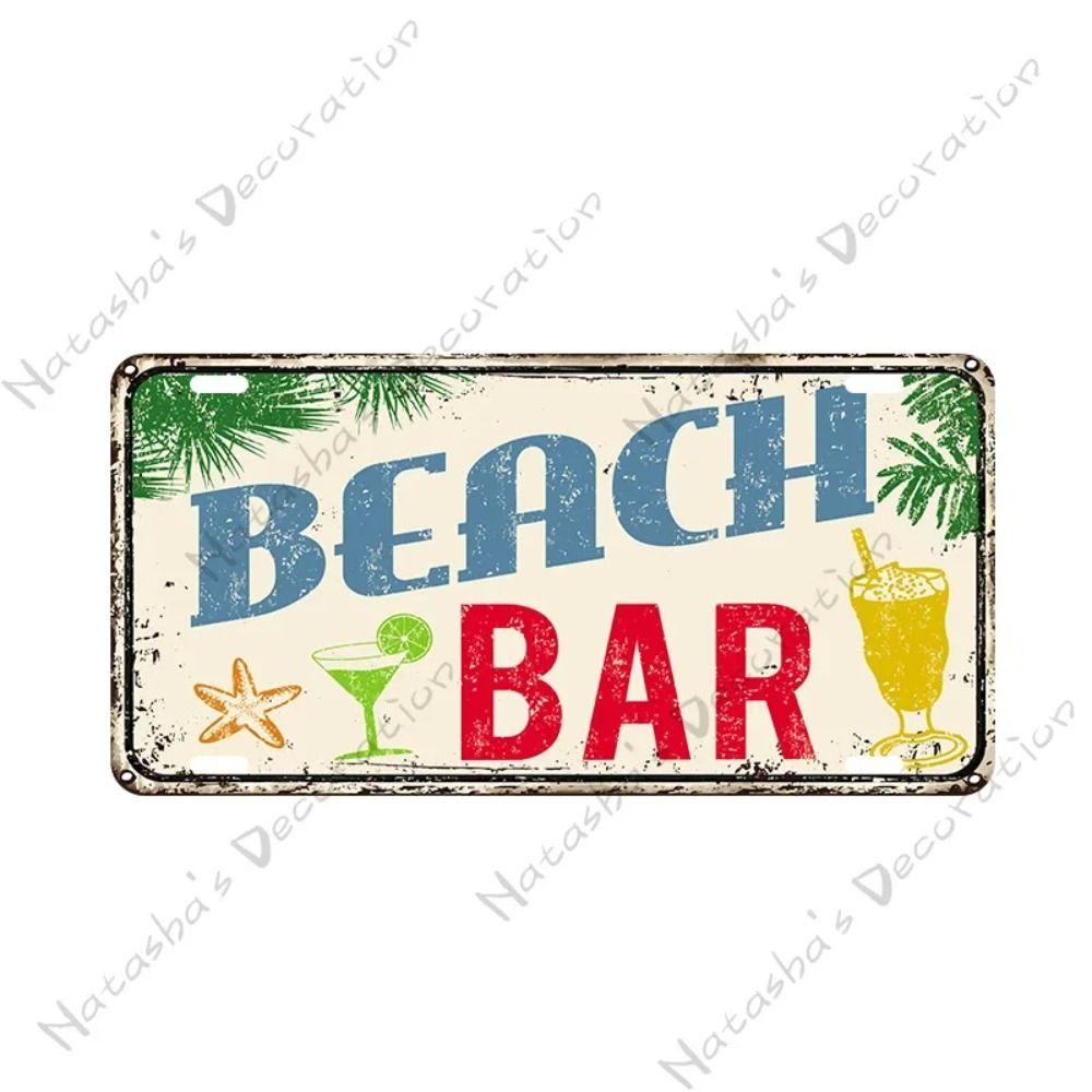 Garage Bar Metal Wall Sign, Auto Interior Decor Plaque 15x30cm