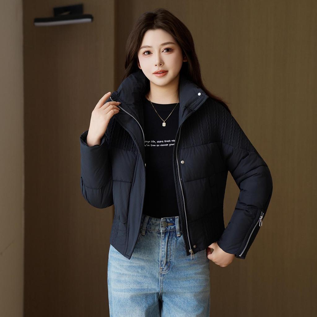 Chic Slimming Women's Down Cotton Jacket - Short, Warm, Stylish for Autumn/Winter 2025