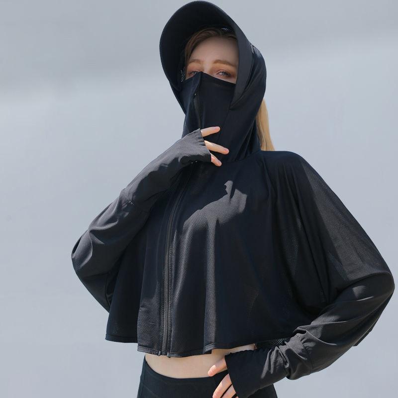 Summer Sun-protective Women's Clothing Breathable Smock Ice Silk Thin UV Protection Ladies Cloak & Cape for Women