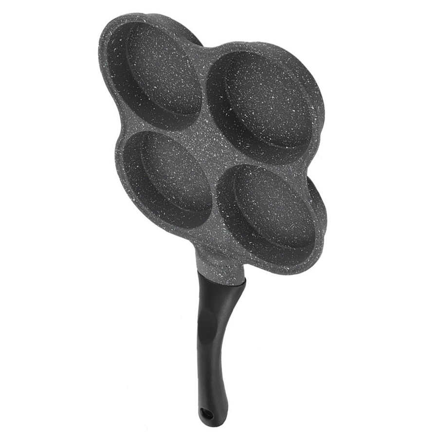 Non-Stick Aluminum 4-Hole Pancake Pan Omelet Eggs Pan Frying Pot Breakfast Maker Kitchen Utensil
