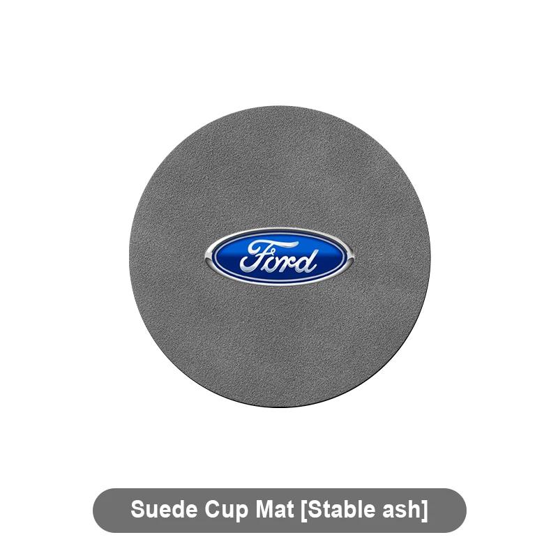 

Suede Car Non-slip Water Cup Coaster Insulation Pad Decorative For Ford Ecosport Edge Figo Flex Focus Fusion Fiesta Accessories