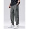 Mingge | Summer New, Ice Silk Pants Men's Tooling Charge Pants Loose Casual Tie Casual Pants